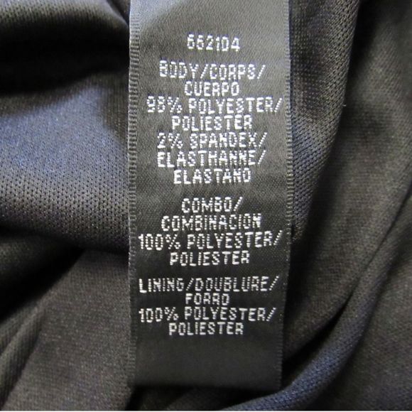 CARMEN MARC VALVO INFUSION Crepe Long Gown Black burgundy 6 - Picture 8 of 11